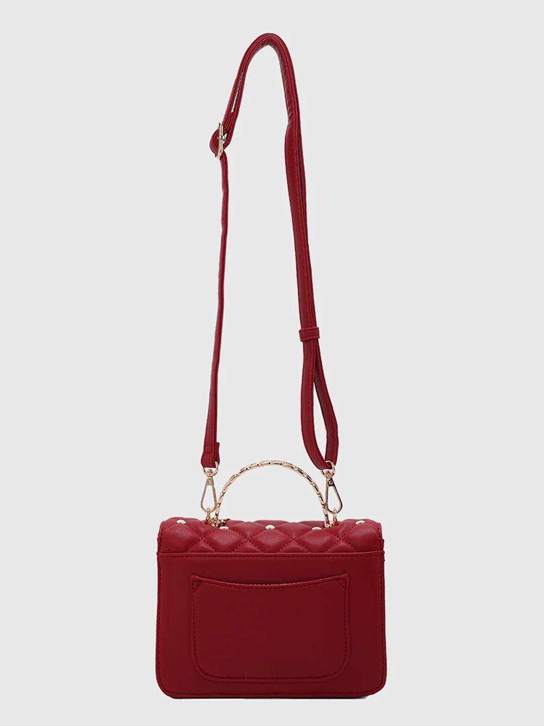 Caprese Ashley Medium Cherry Red Sling Bag - Image 8