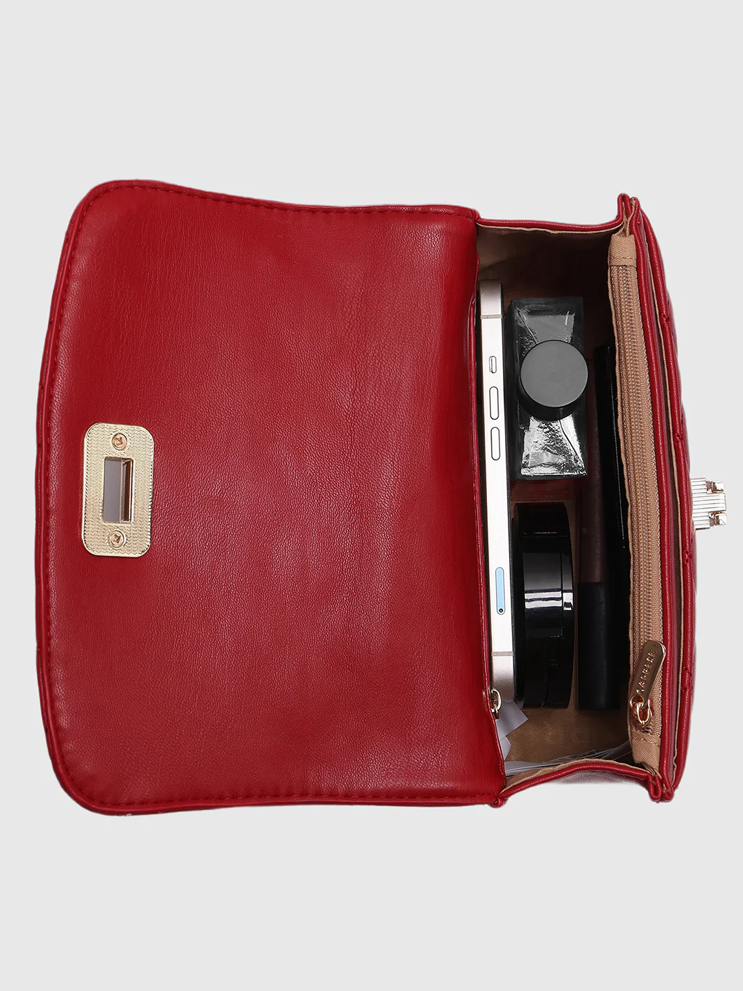 Caprese Ashley Medium Cherry Red Sling Bag - Image 9