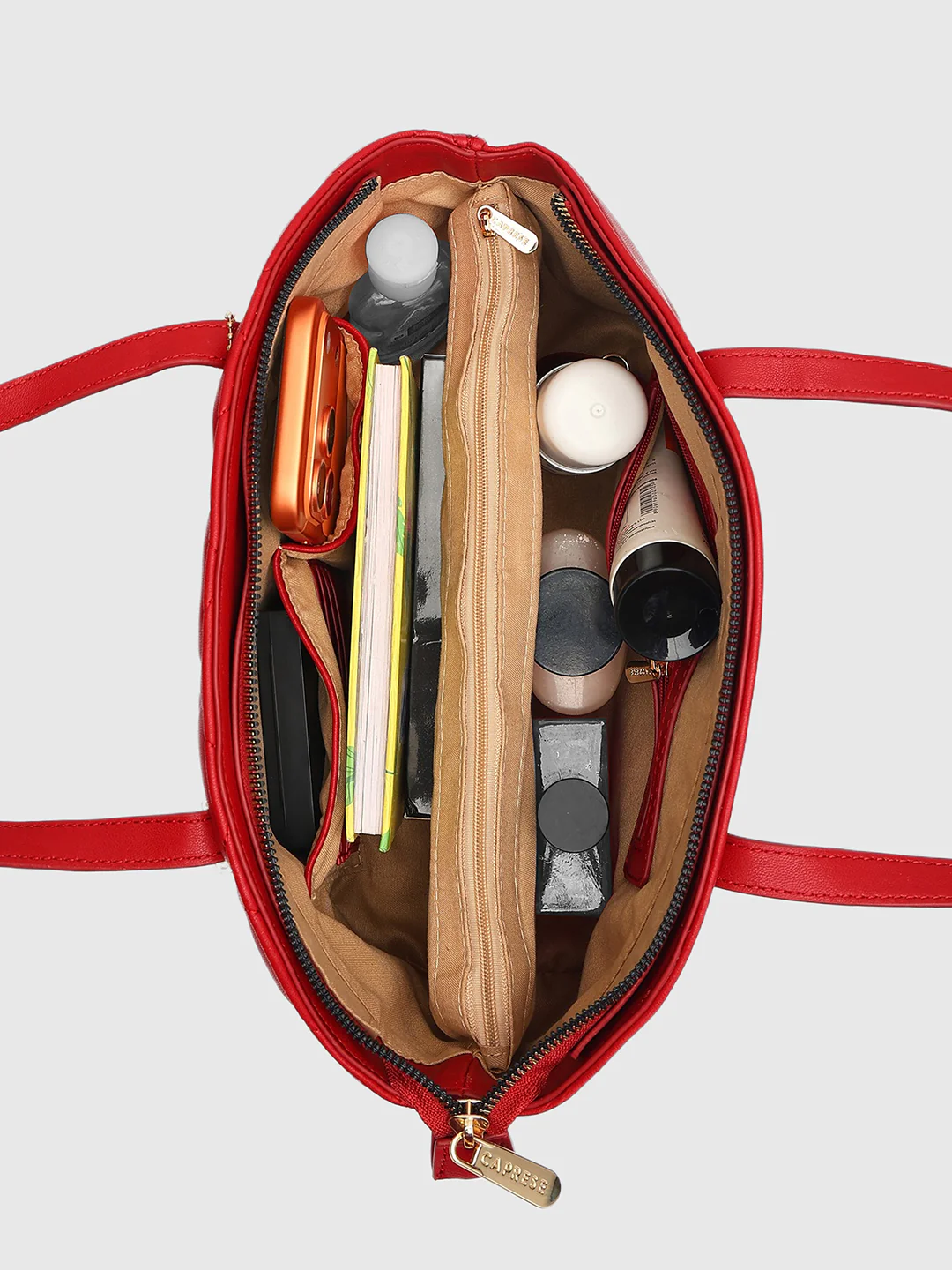 Caprese Ashley Medium Cherry Red Tote Bag - Image 11