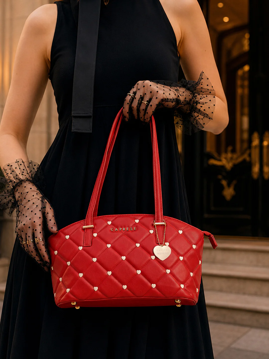 Caprese Ashley Medium Cherry Red Tote Bag - Image 4