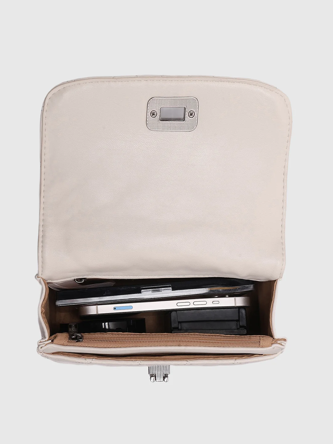 Caprese Ashley Medium White Sling Bag - Image 9
