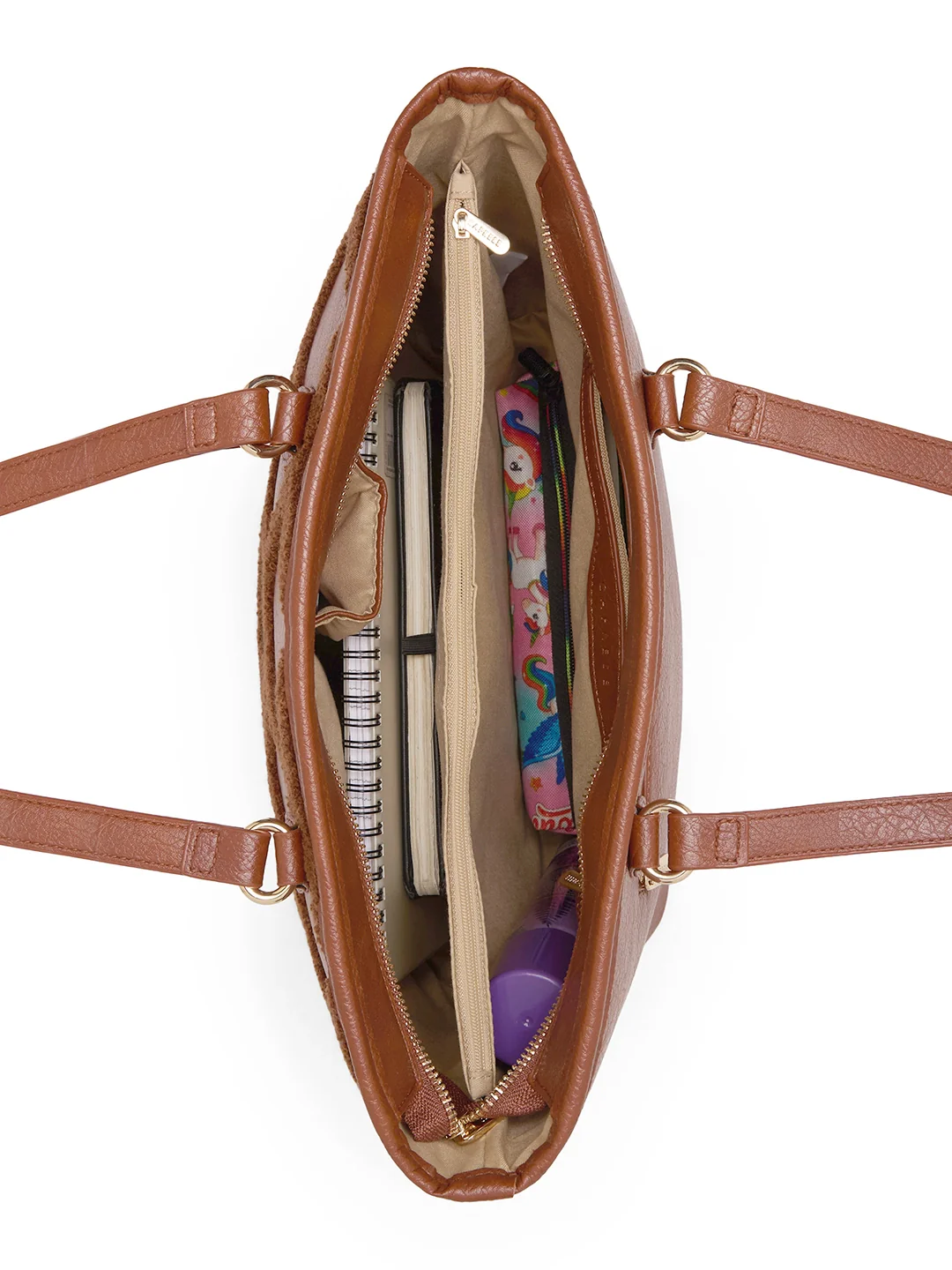 Caprese Athena Large Tan Laptop Tote Bag - Image 12