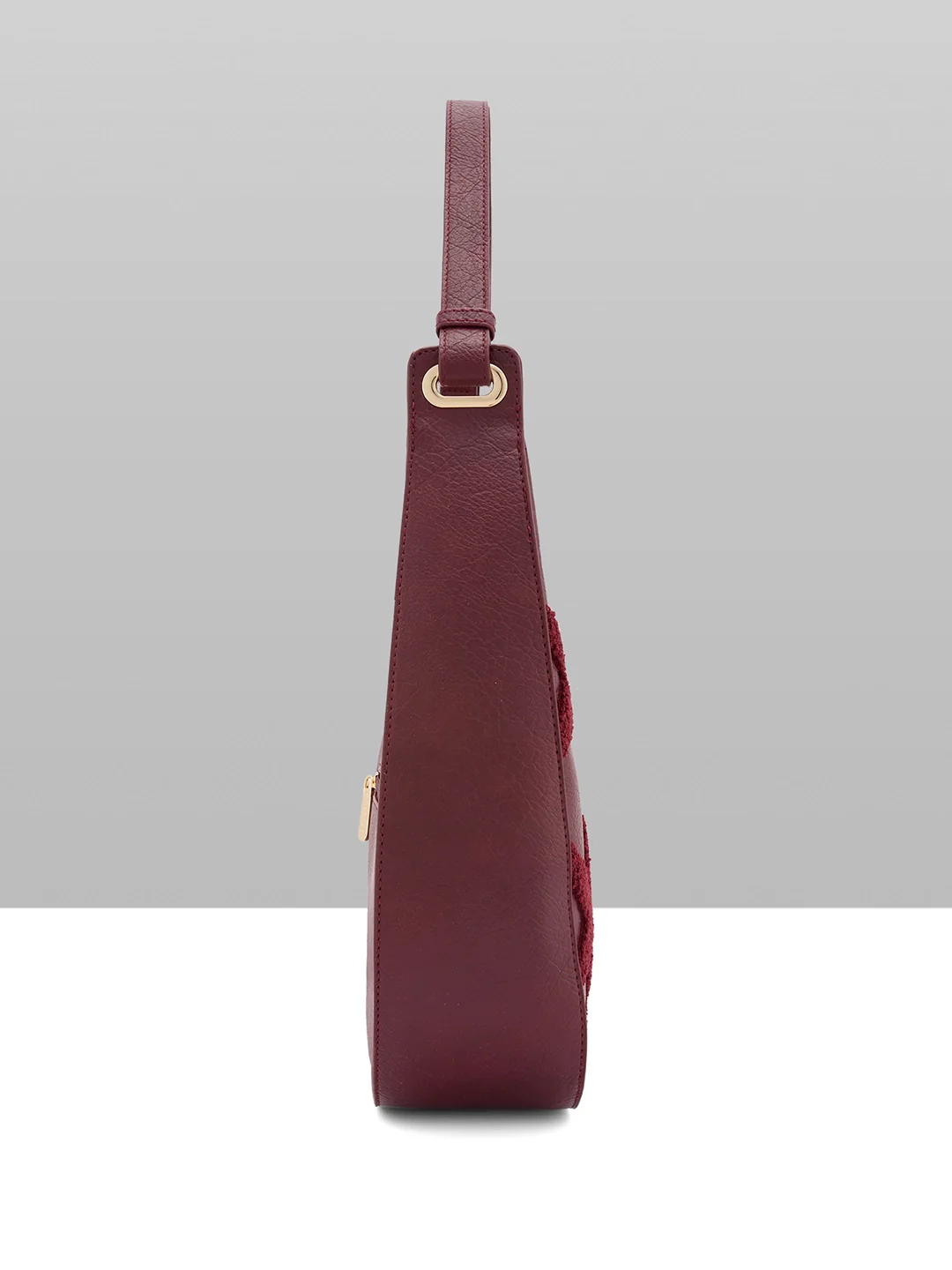 Caprese Athena Medium Cherry Lacquer Hobo Bag - Image 11