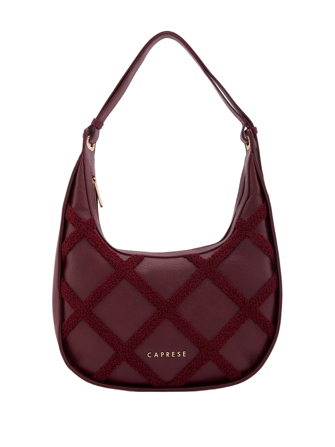Caprese Athena Medium Cherry Lacquer Hobo Bag - Image 2