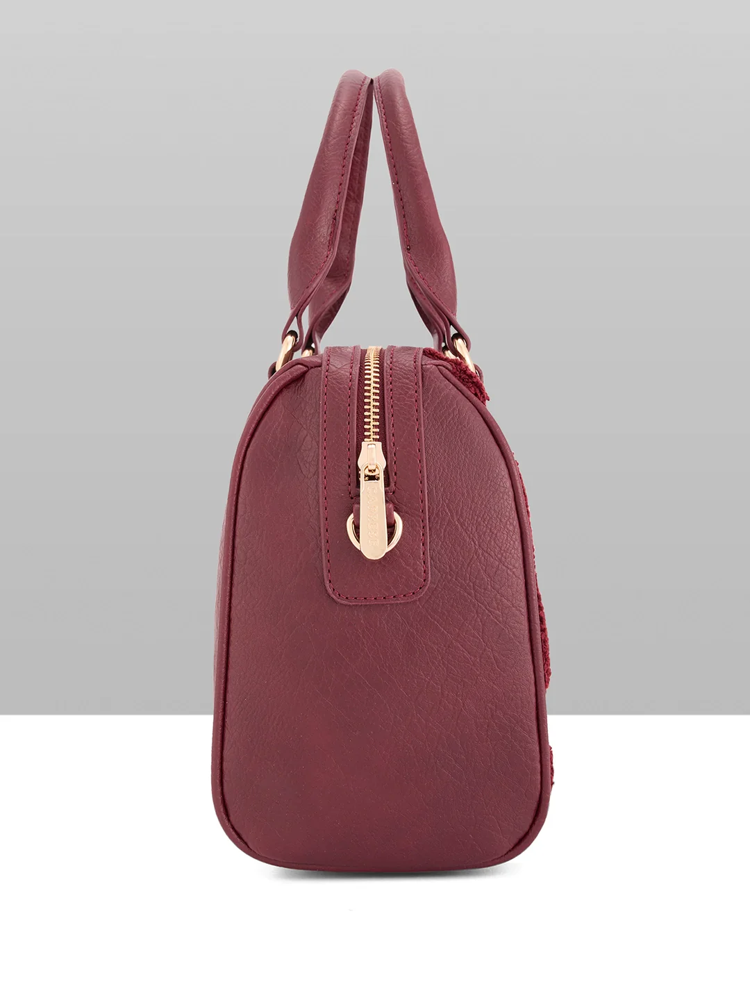 Caprese Athena Medium Cherry Lacquer Satchel Bag - Image 11