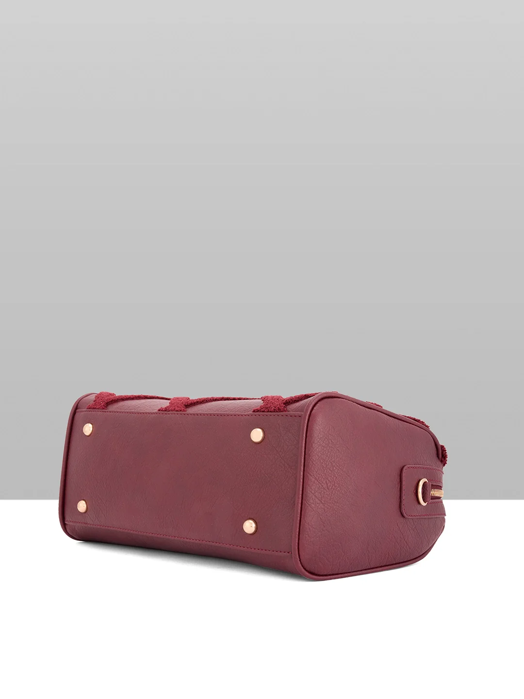Caprese Athena Medium Cherry Lacquer Satchel Bag - Image 12