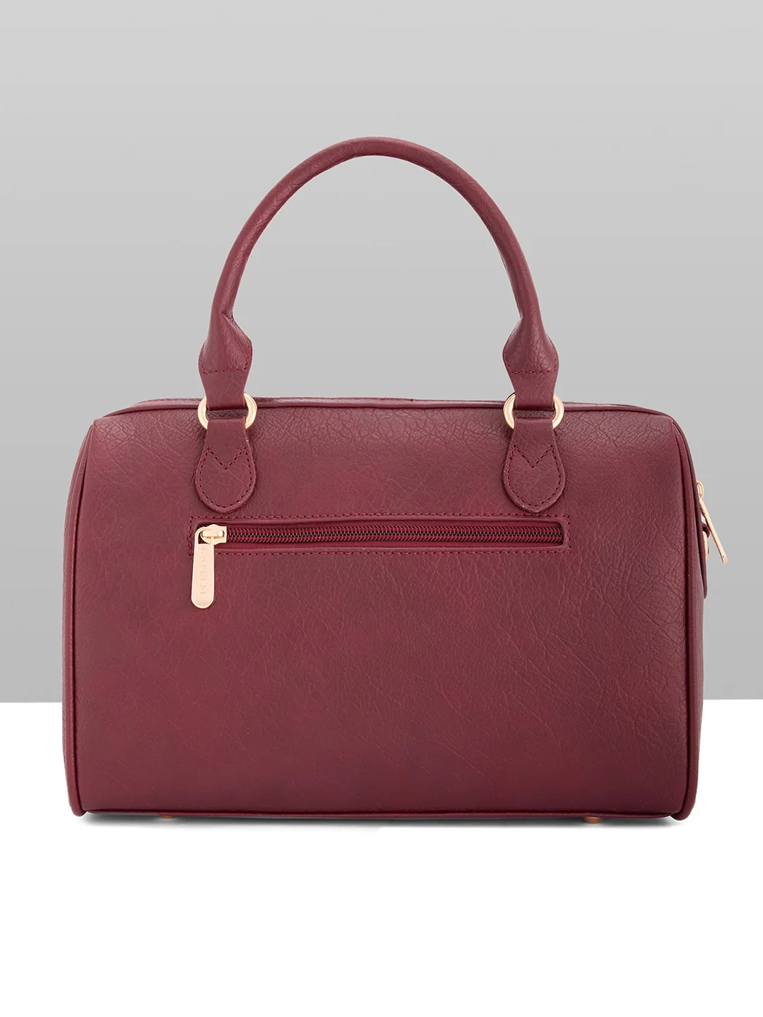 Caprese Athena Medium Cherry Lacquer Satchel Bag - Image 3