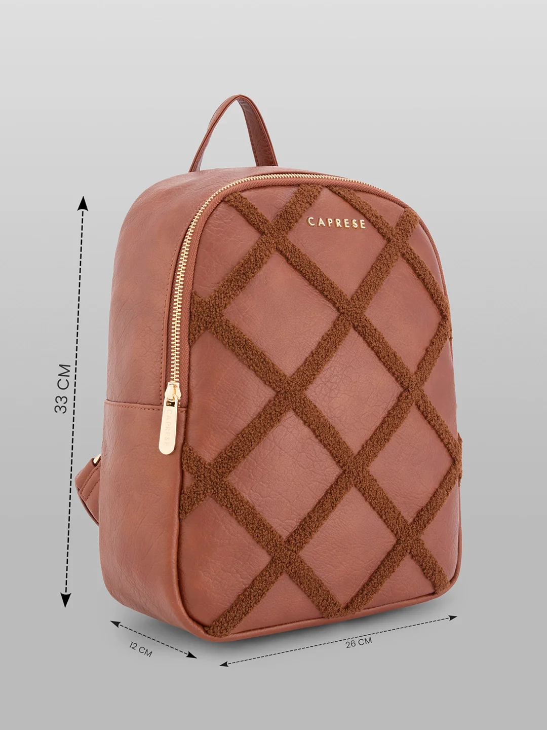 Caprese Athena Medium Tan Backpack - Image 6