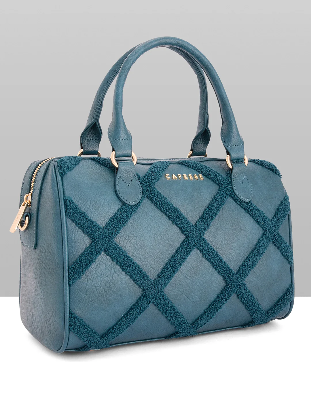 Caprese Athena Medium Transformative Teal Satchel Bag - Image 10