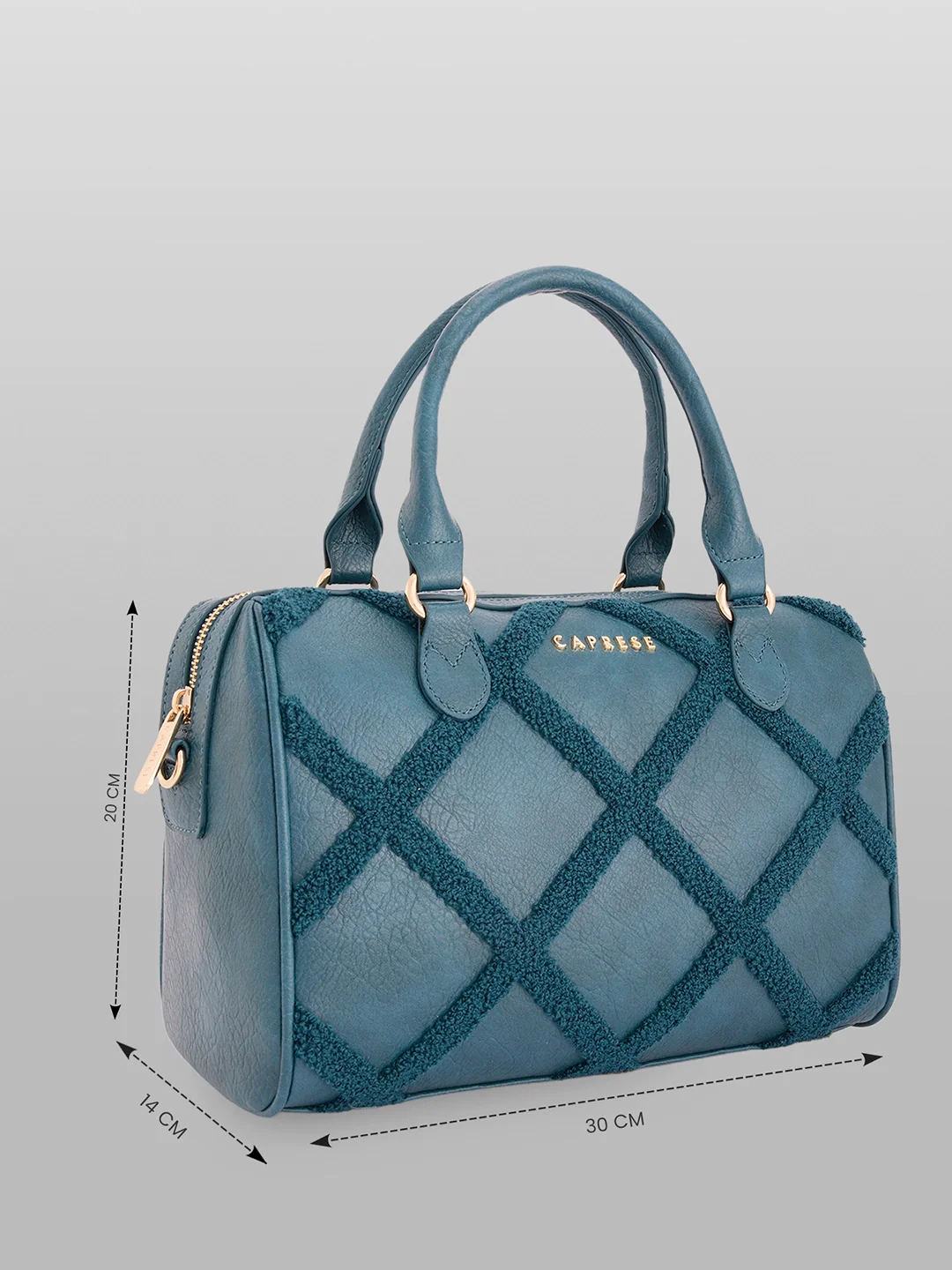 Caprese Athena Medium Transformative Teal Satchel Bag - Image 9