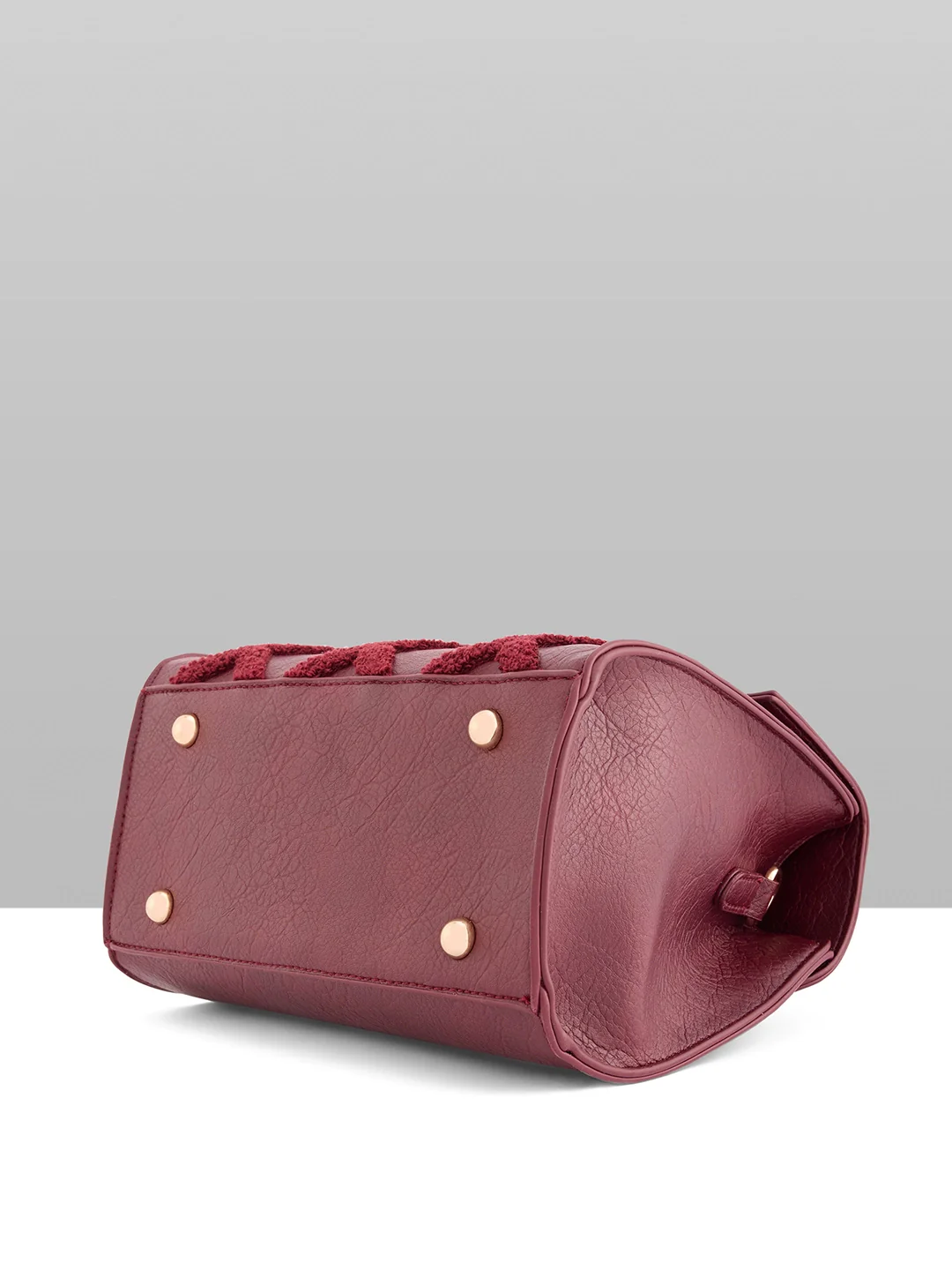 Caprese Athena Small Cherry Lacquer Satchel Bag - Image 12