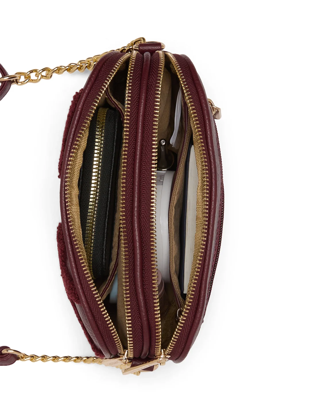 Caprese Athena Small Cherry Lacquer Sling Bag - Image 15