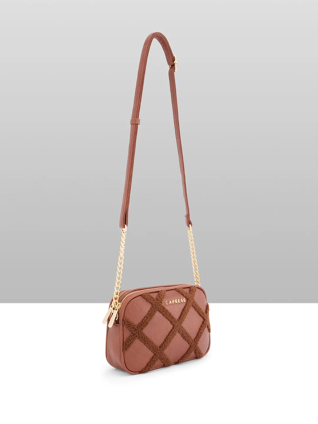 Caprese Athena Small Tan Sling Bag - Image 11