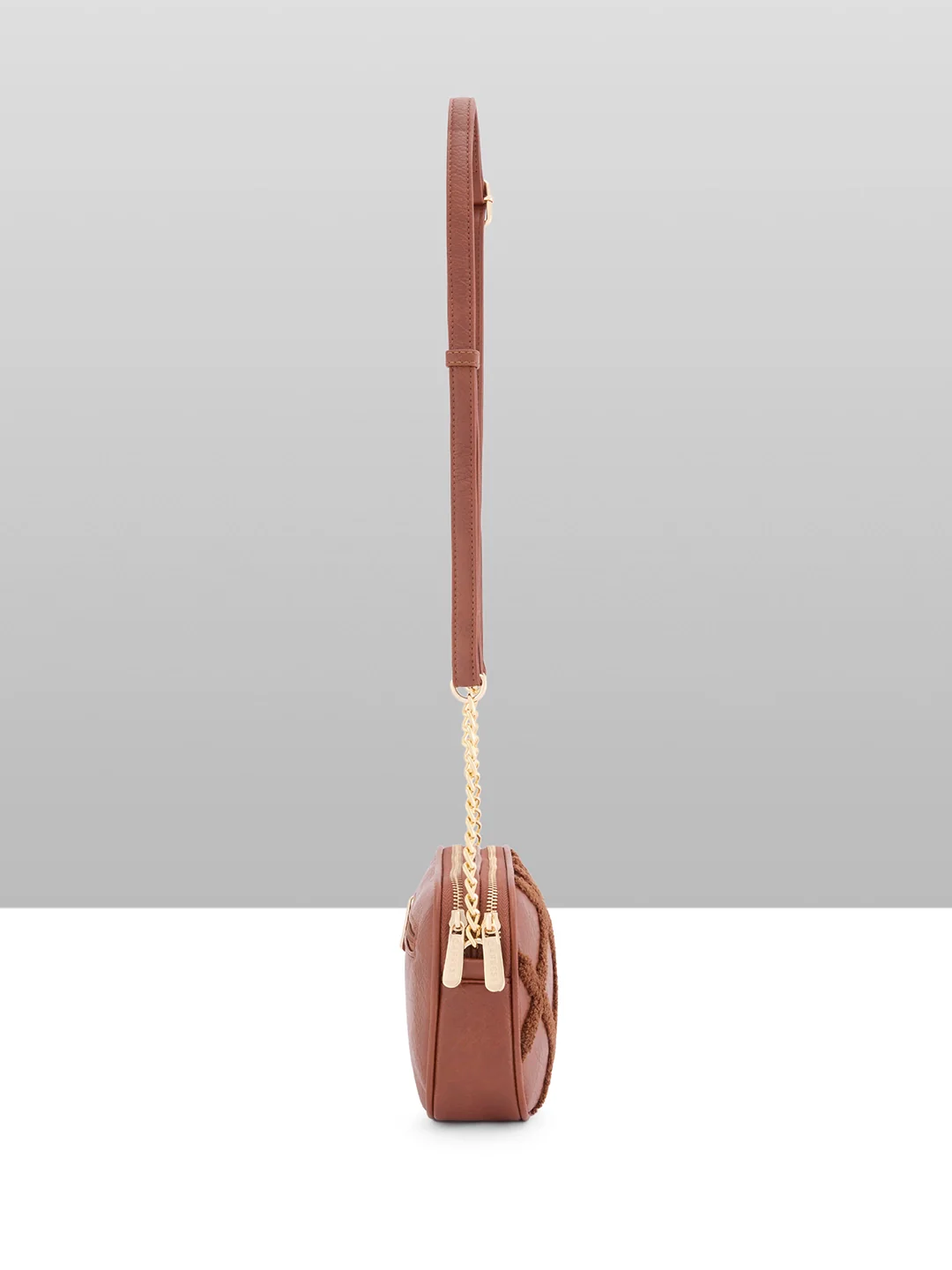 Caprese Athena Small Tan Sling Bag - Image 12