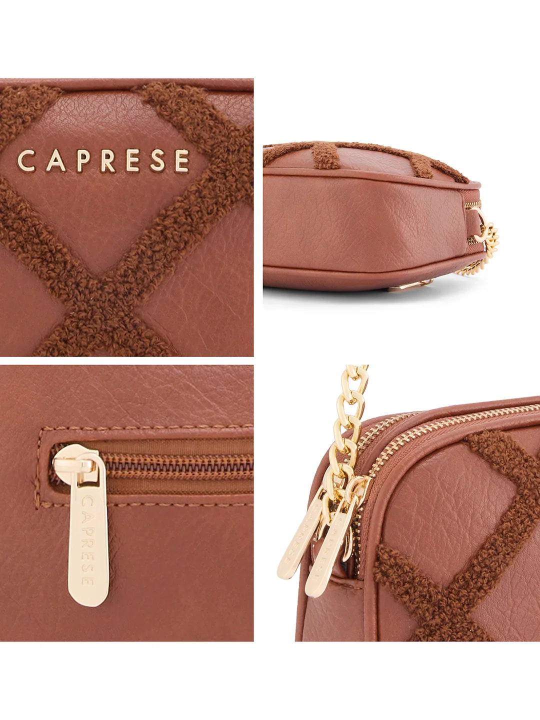 Caprese Athena Small Tan Sling Bag - Image 9
