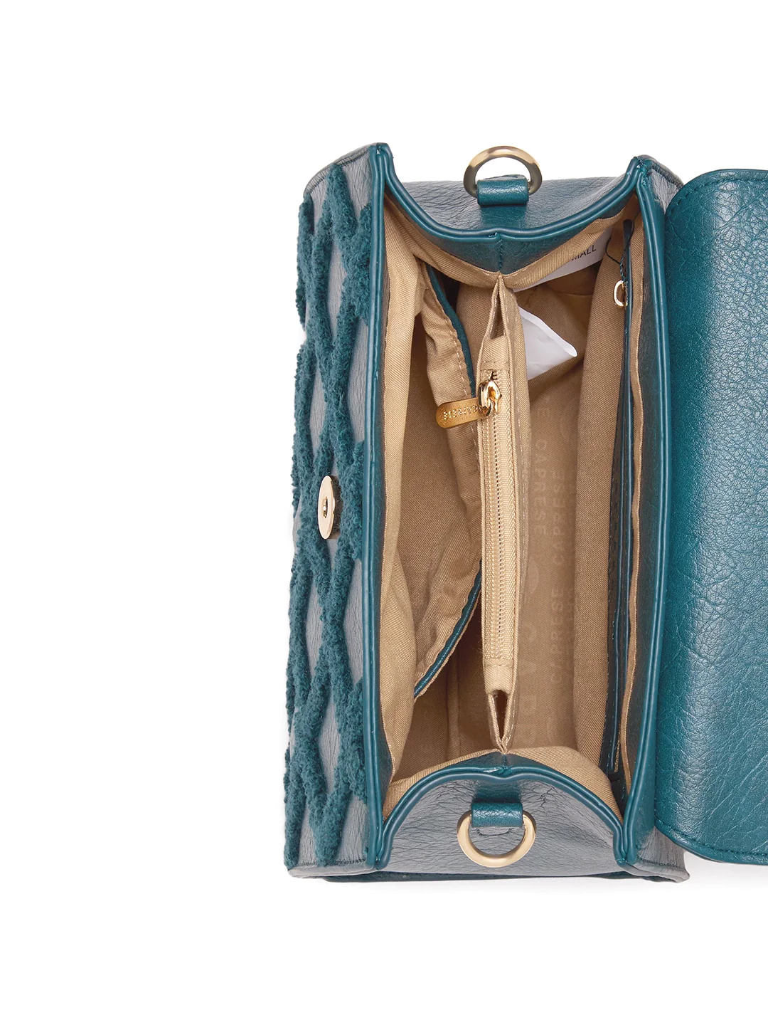 Caprese Athena Small Transformative Teal Satchel Bag - Image 16