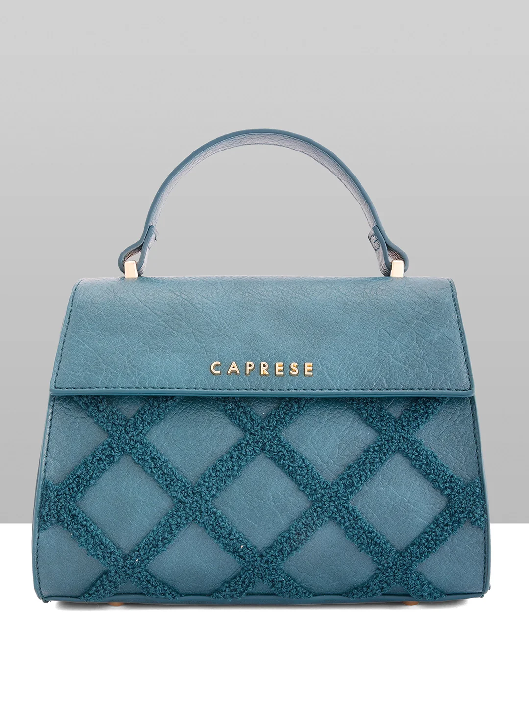 Caprese Athena Small Transformative Teal Satchel Bag - Image 8