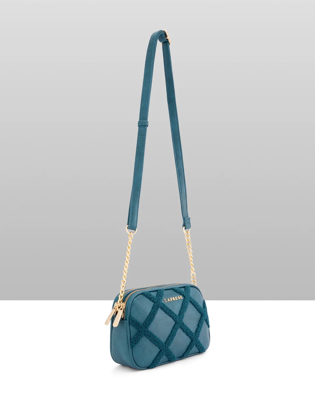 Caprese Athena Small Transformative Teal Sling Bag - Image 11