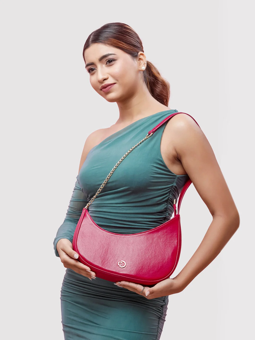 Caprese August Medium Raspberry Pink Sling Bag - Image 12