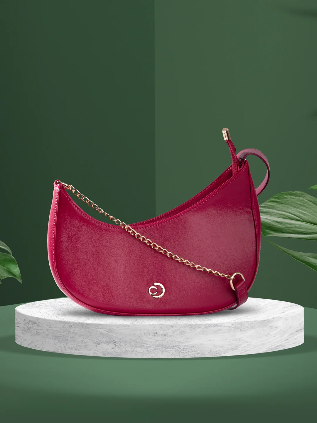 Caprese August Medium Raspberry Pink Sling Bag - Image 2