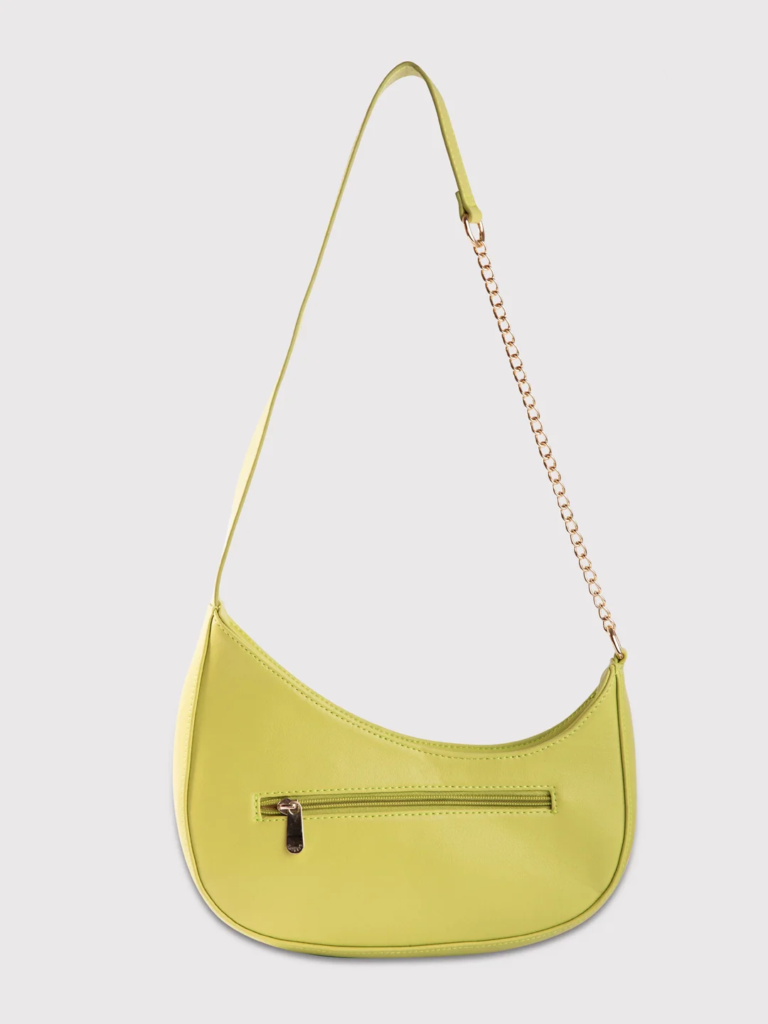 Caprese August Medium Lime Baguette Bag - Image 5