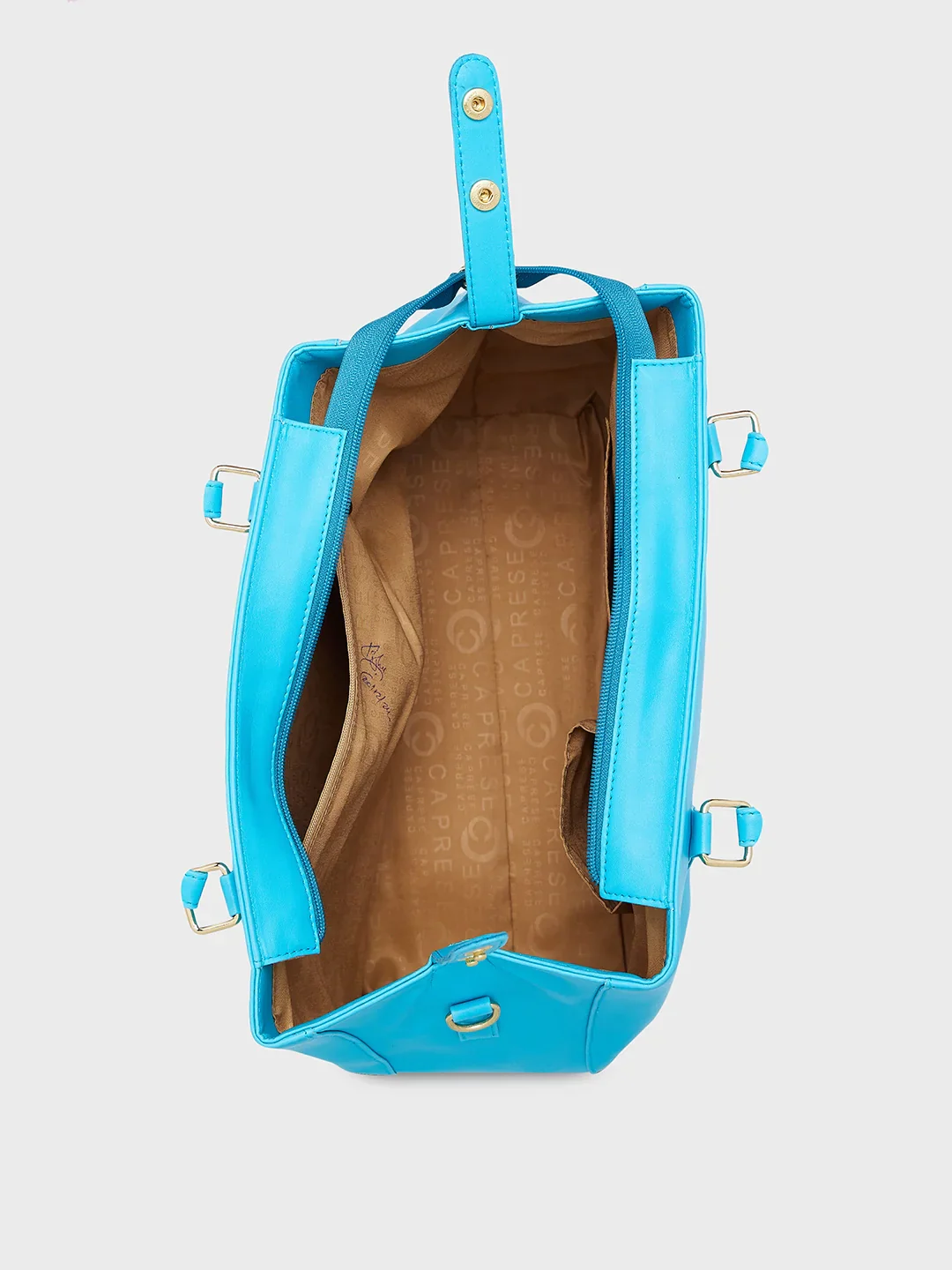 Caprese Augustina Medium Bluish Green Tote Bag - Image 3
