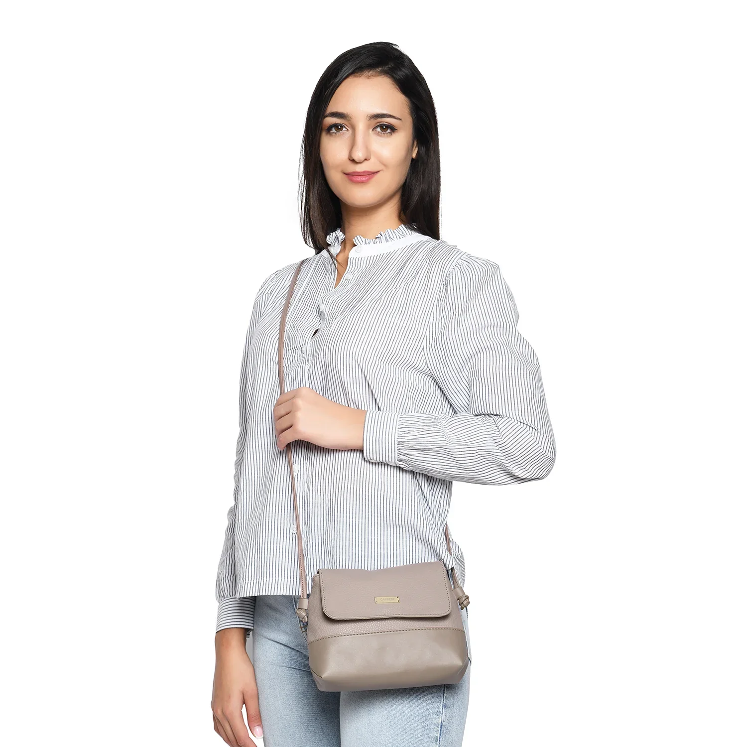 Caprese Aura Small Soft Pink Sling Bag - Image 2