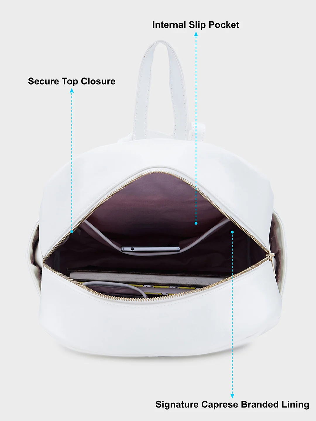 Caprese Aurora Large Purple Pink Backpack - Image 8