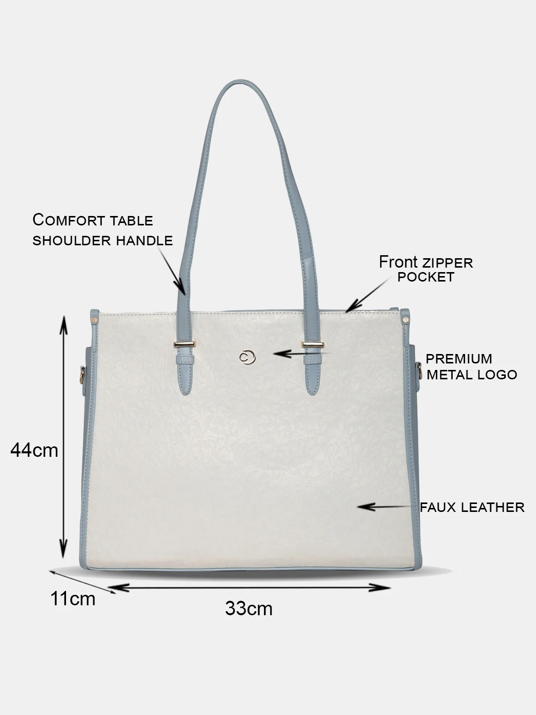 Caprese Aurora Large Blue Laptop Tote Bag - Image 10