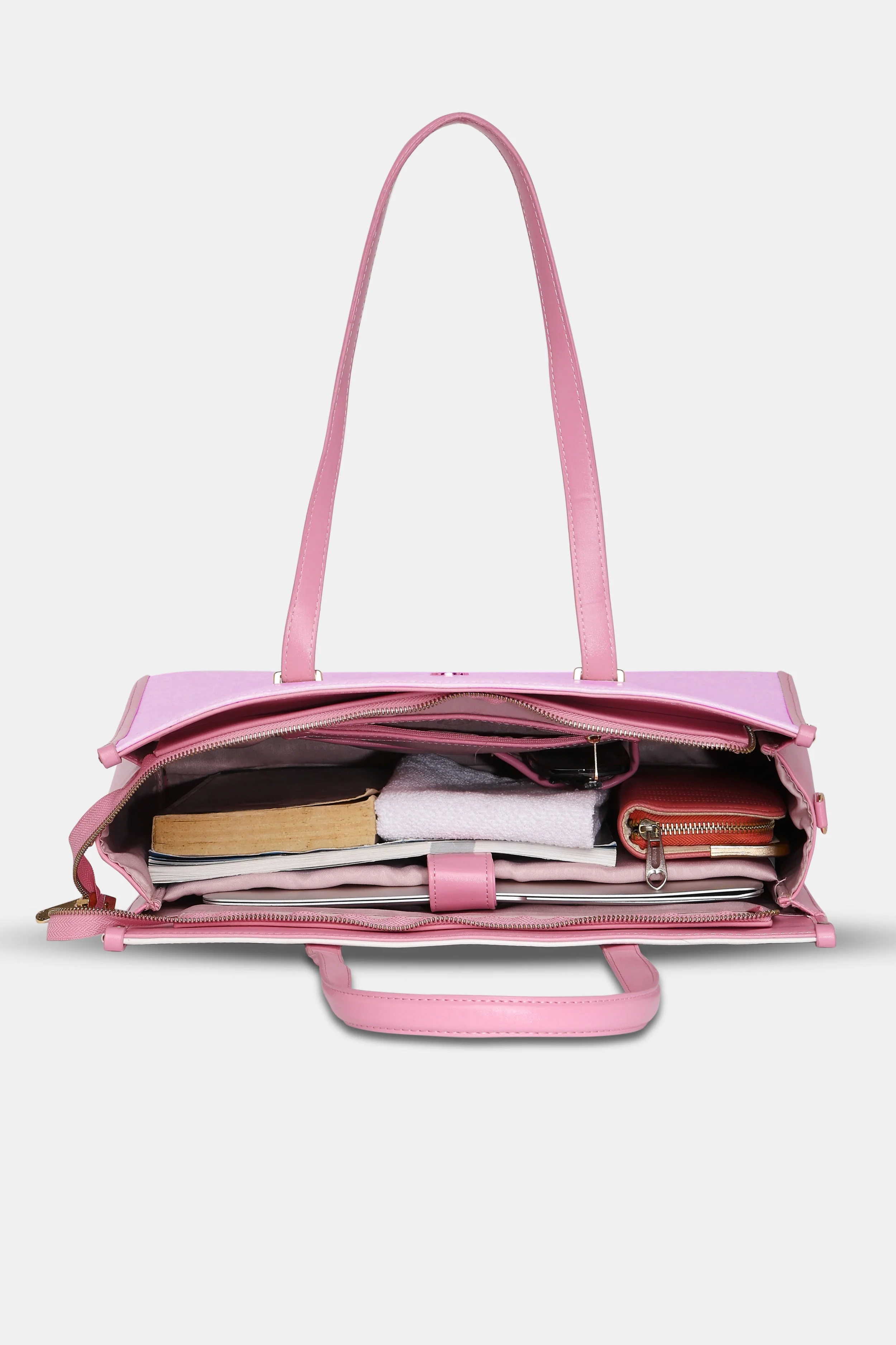 Caprese Aurora Large Pink Laptop Tote Bag - Image 7