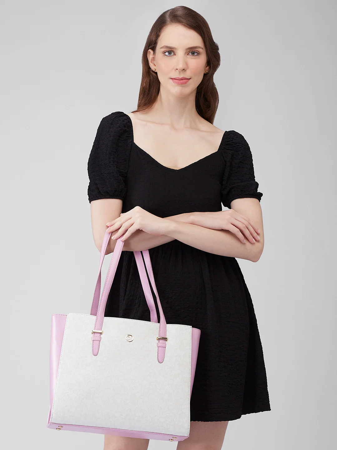 Caprese Aurora Large Purple Tote Laptop Bag - Image 3