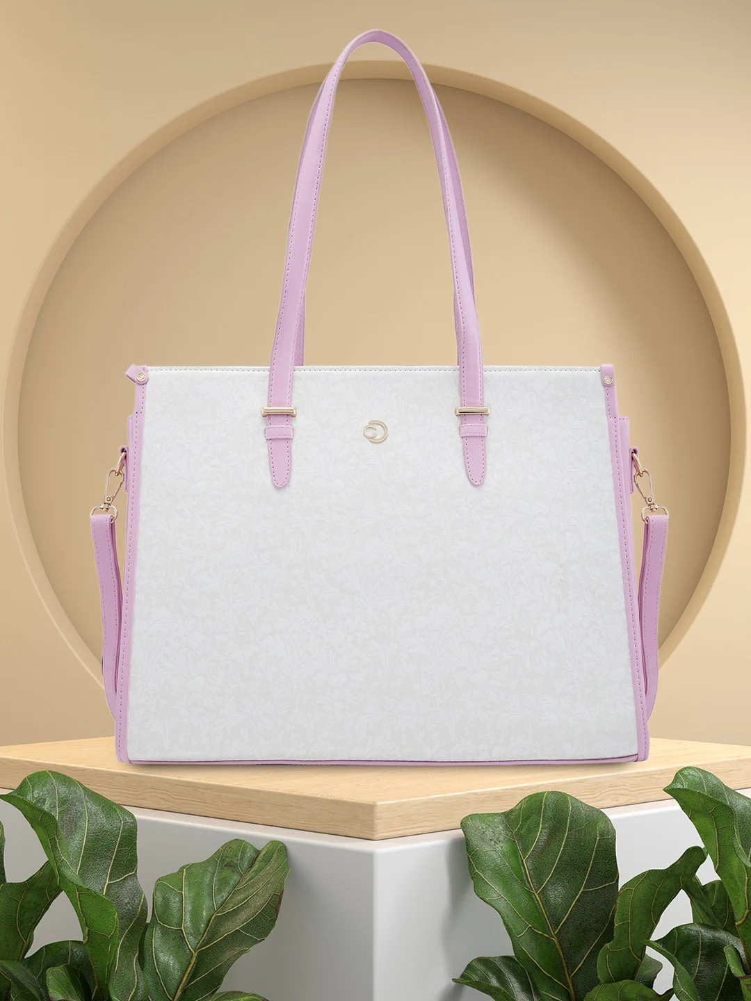 Caprese Aurora Large Purple Tote Laptop Bag - Image 5