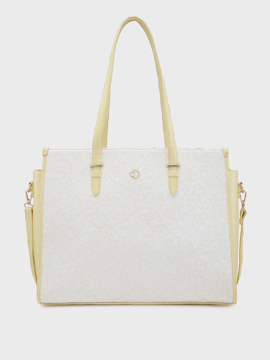Caprese Aurora Large Yellow Tote Laptop Bag