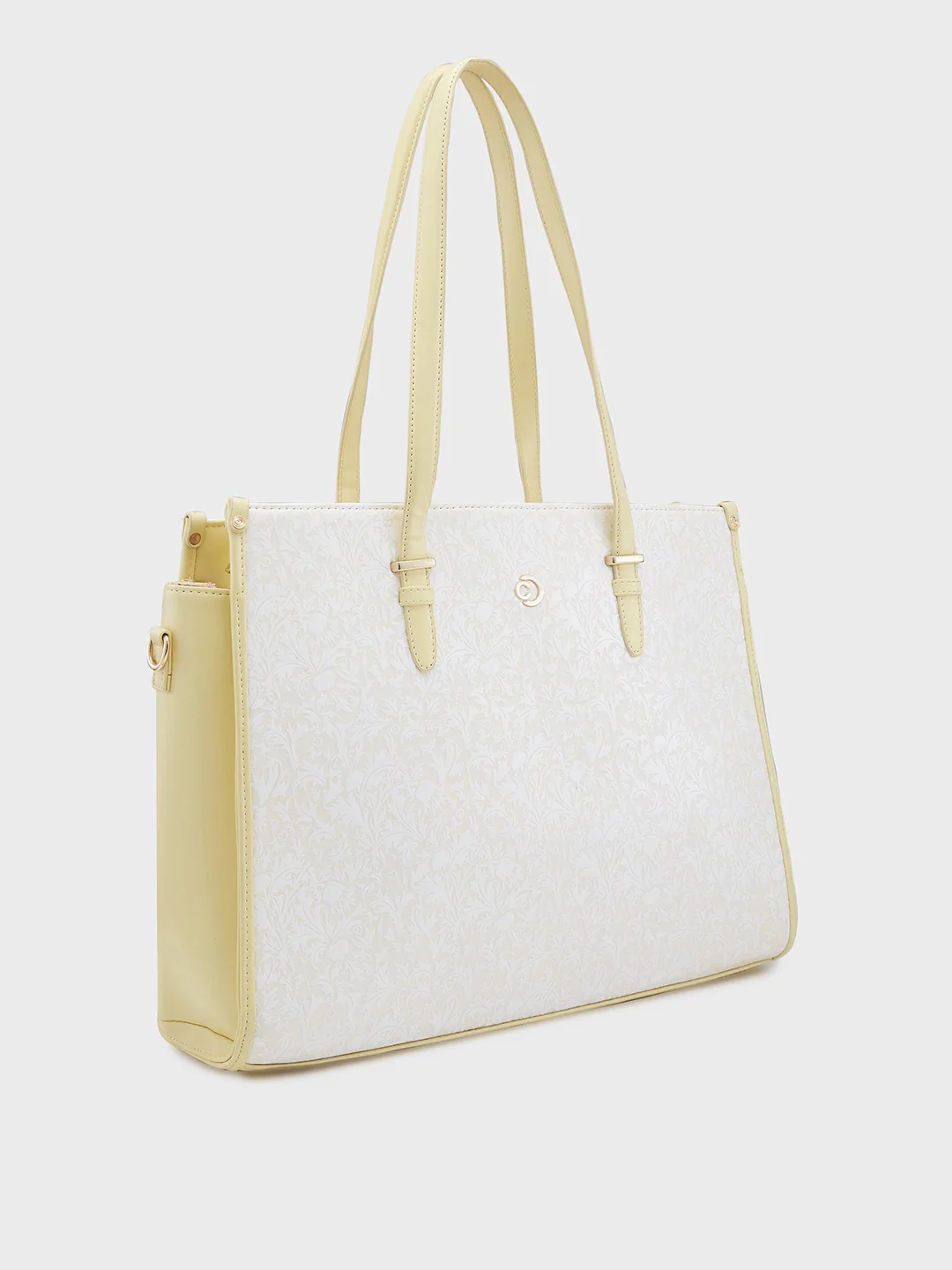 Caprese Aurora Large Yellow Tote Laptop Bag - Image 5