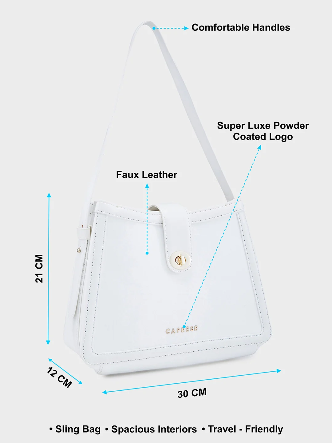 Caprese Aurora Small Purple Satchel Bag - Image 7