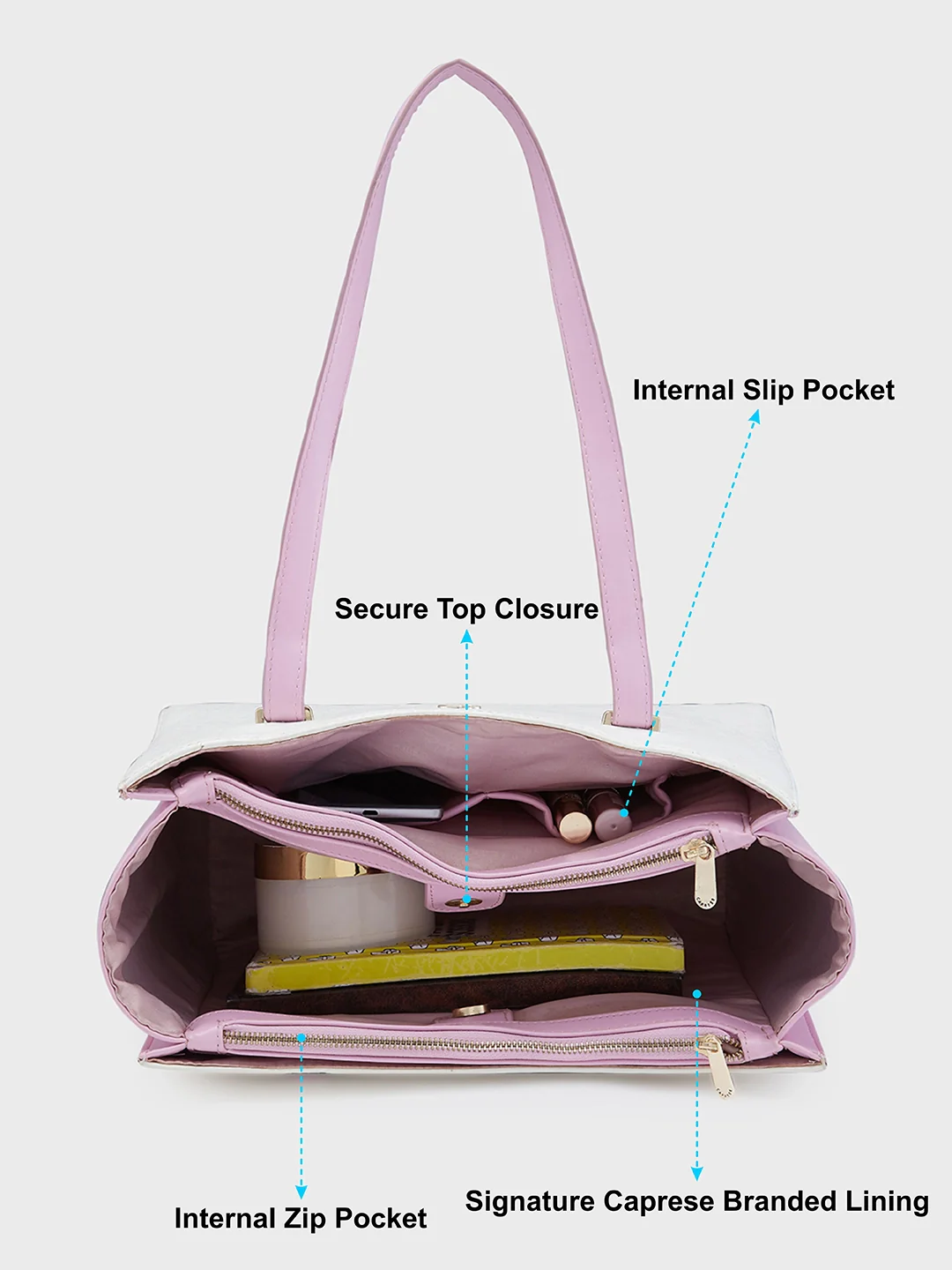 Caprese Aurora Large Purple Tote Bag - Image 8