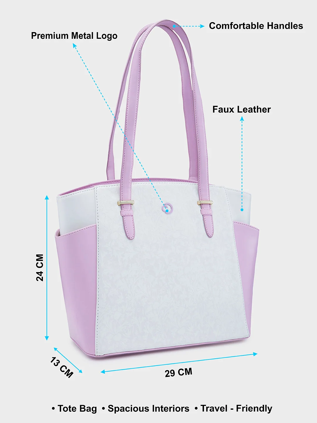 Caprese Aurora Medium Purple Tote Bag - Image 7