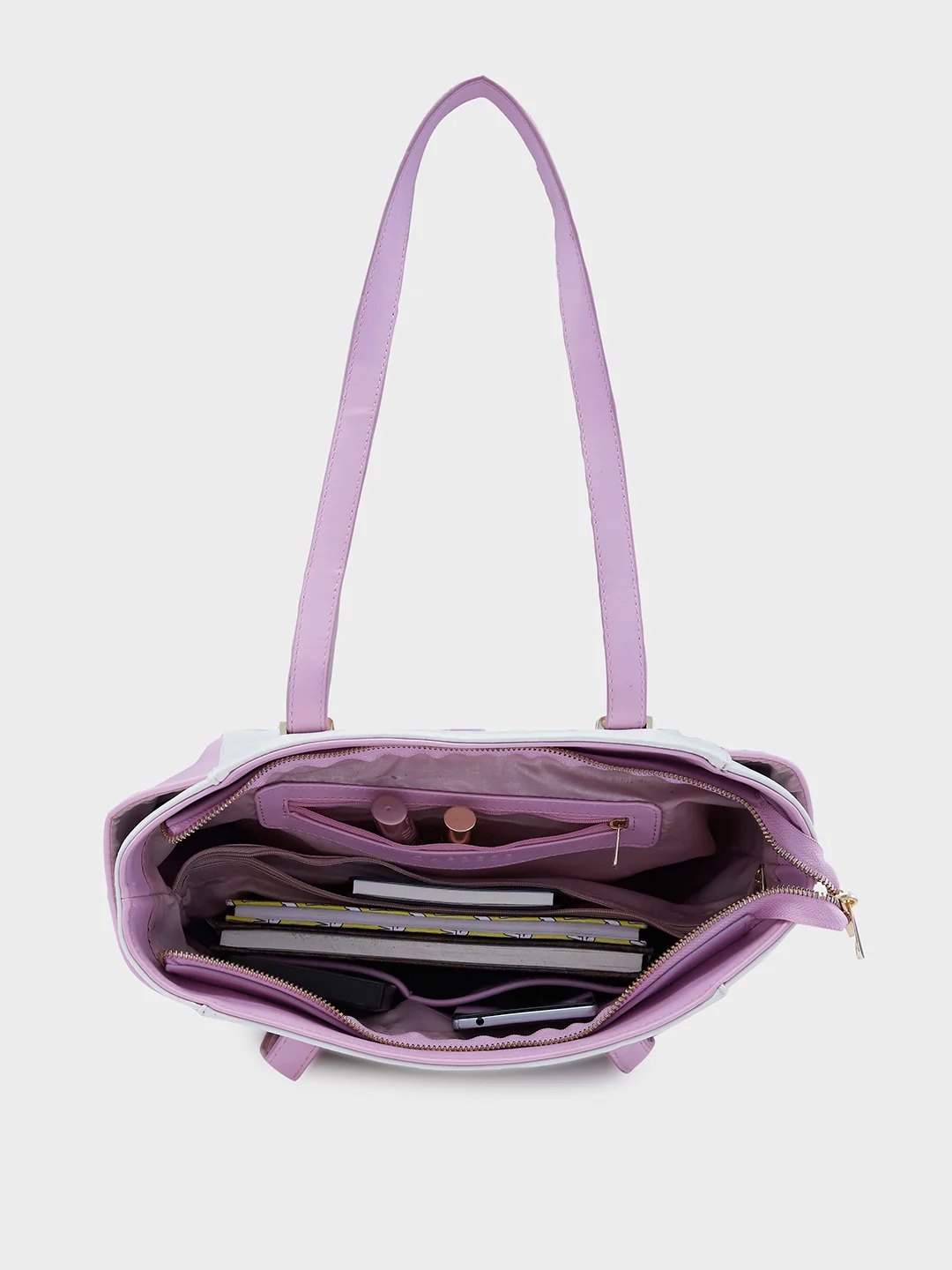 Caprese Aurora Medium Purple Tote Bag - Image 9