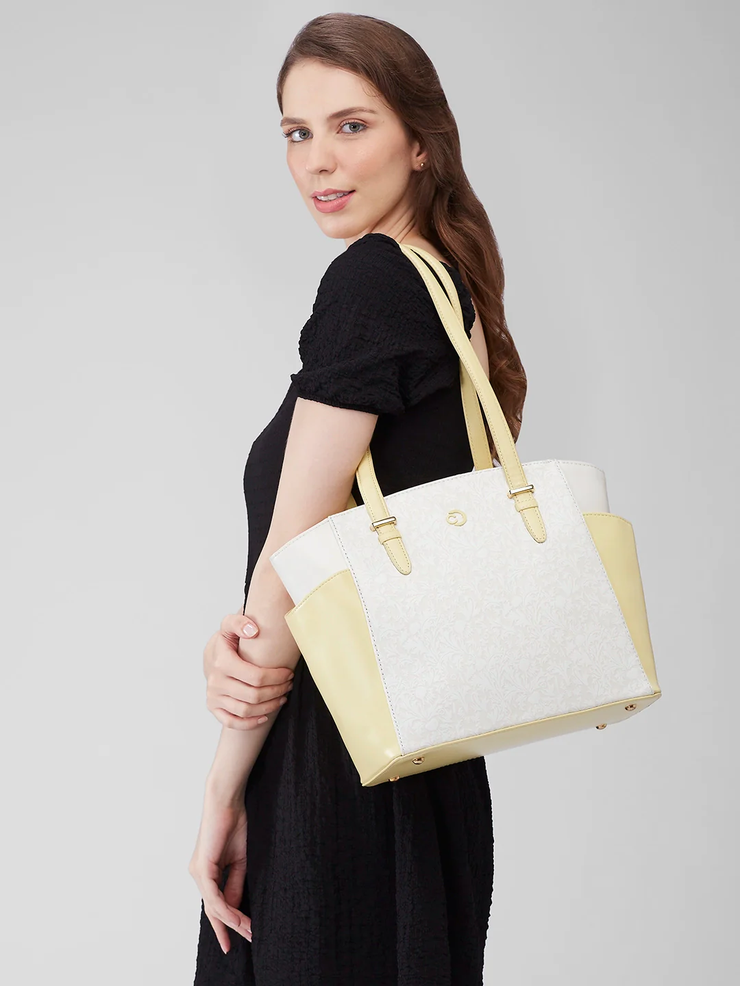 Caprese Aurora Medium Yellow Tote Bag - Image 12