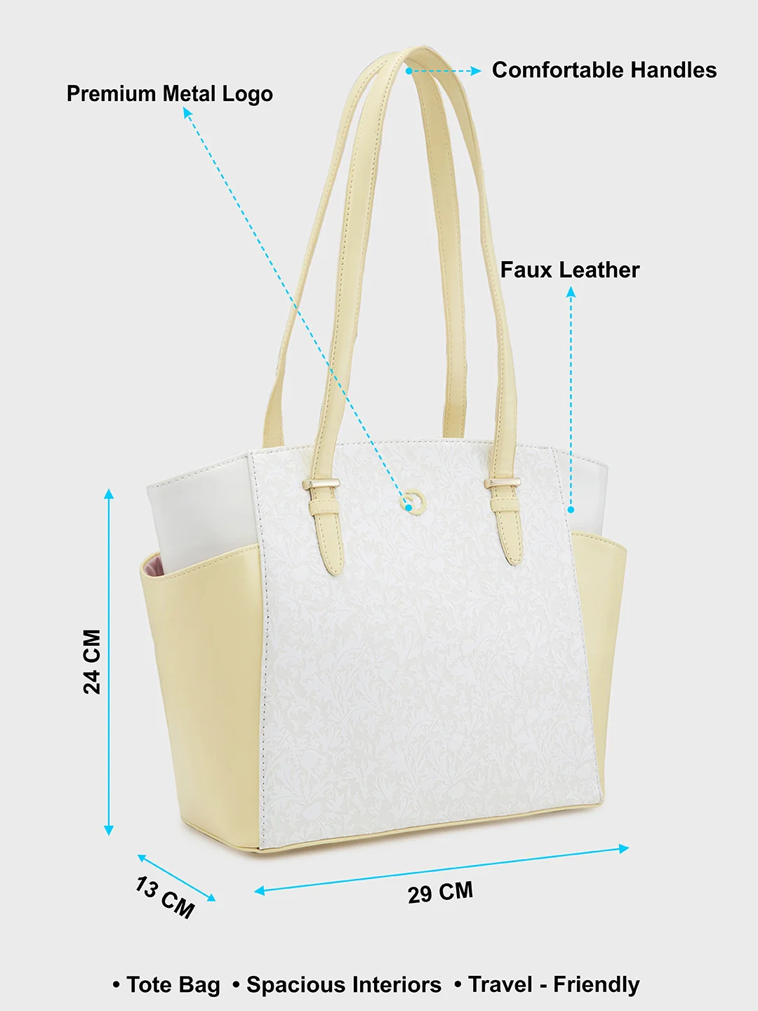 Caprese Aurora Medium Yellow Tote Bag - Image 7