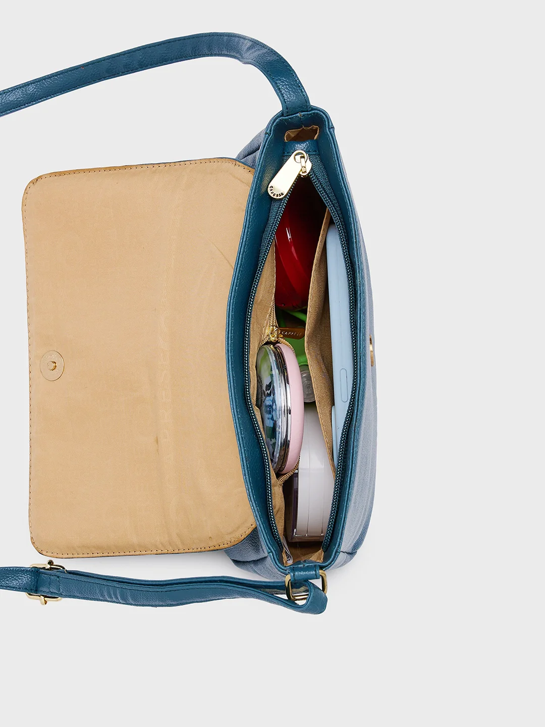 Caprese Austen Small Teal Sling Bag - Image 10