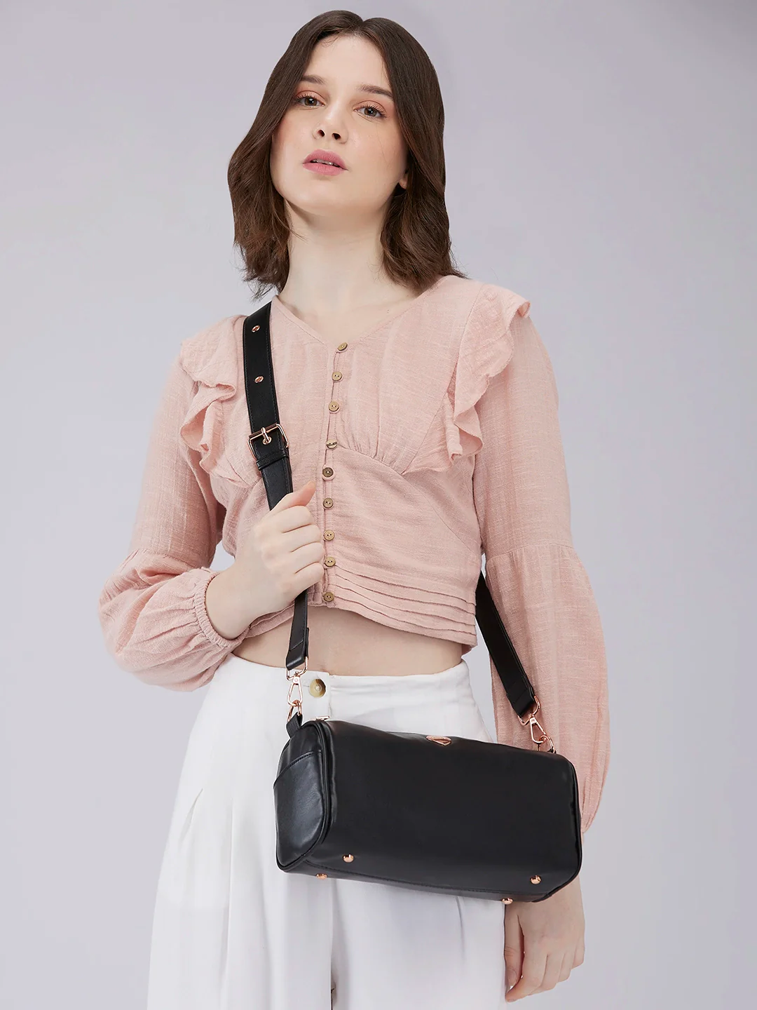 Caprese Ava Medium Black Crossbody Bag - Image 12