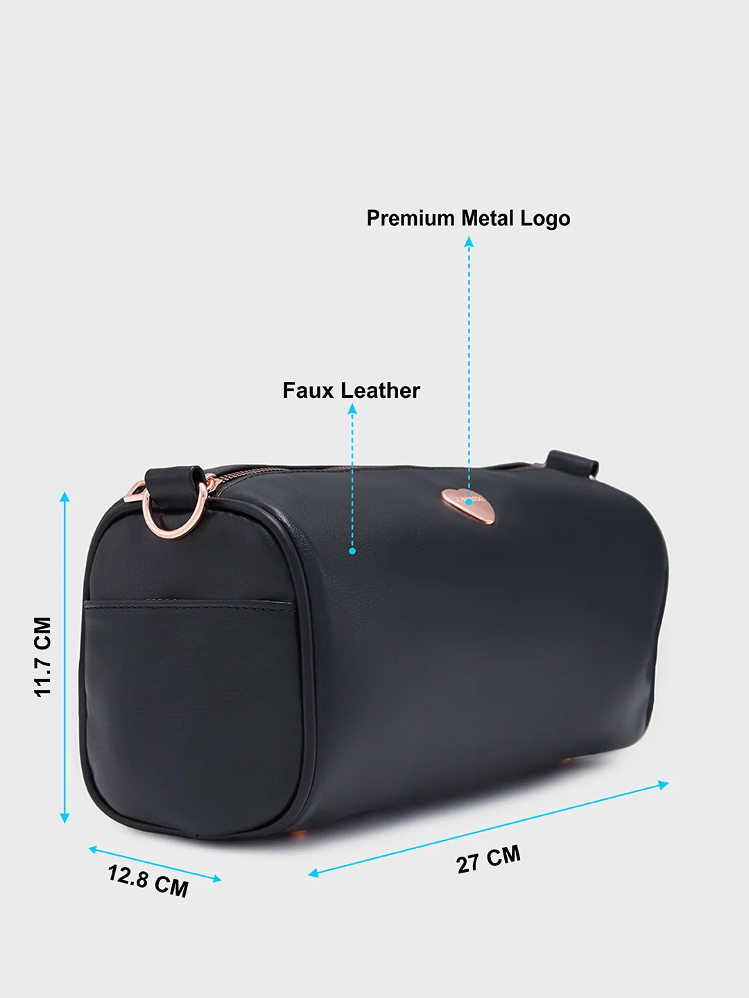 Caprese Ava Medium Black Crossbody Bag - Image 7