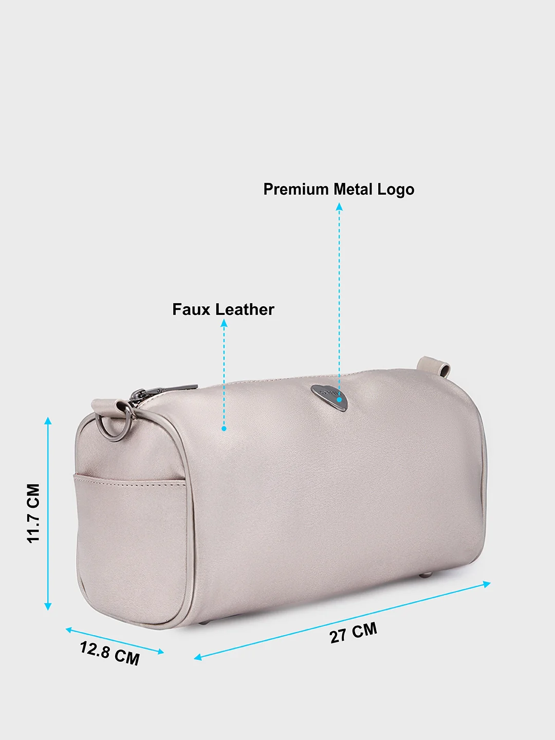 Caprese Ava Medium Gunmetal Crossbody Bag - Image 7