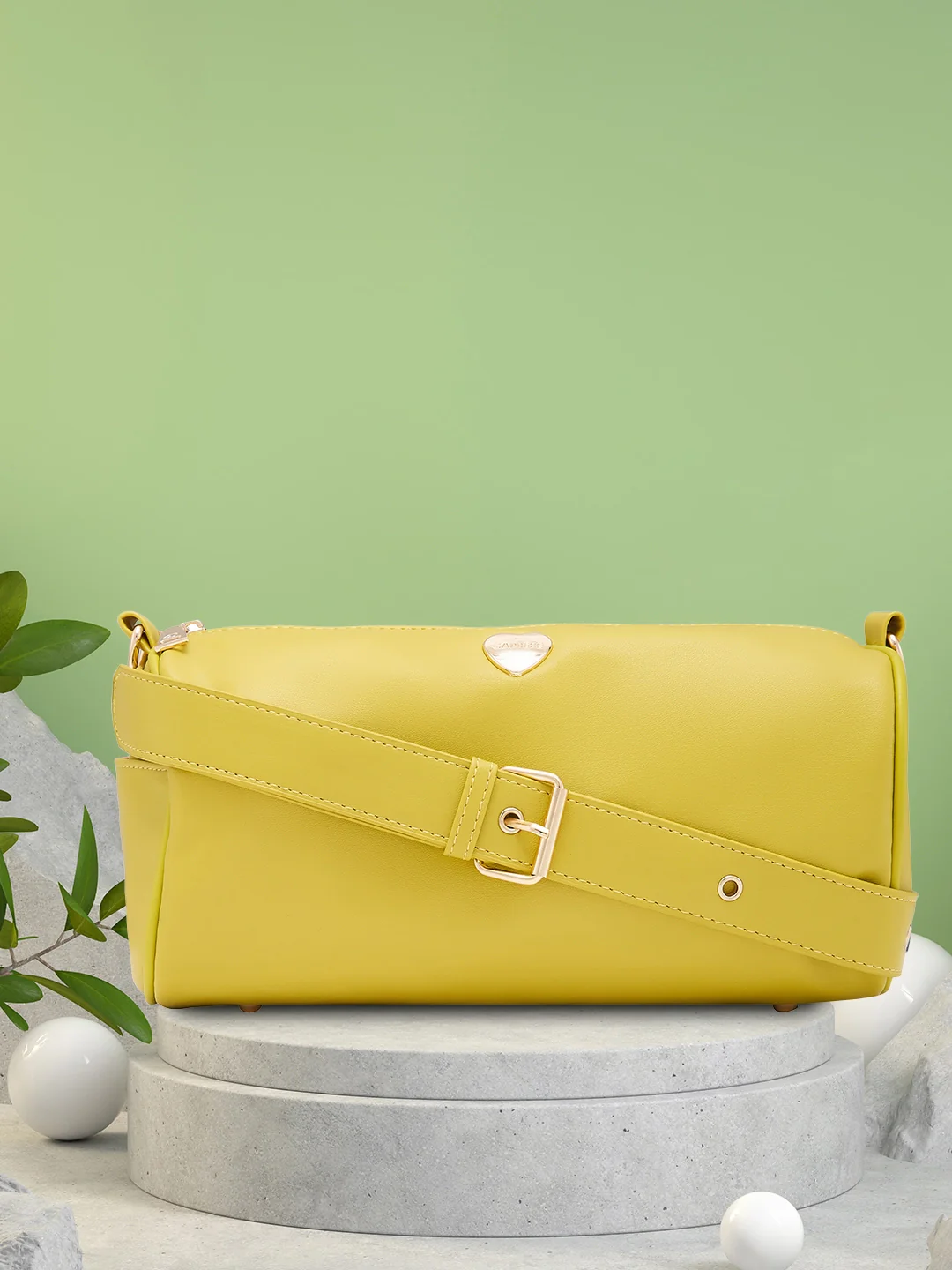 Caprese Ava Medium Lime Crossbody Bag - Image 3