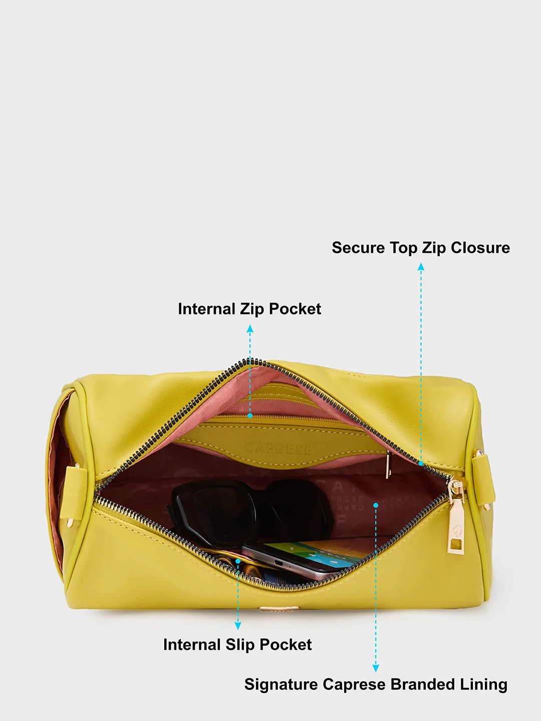 Caprese Ava Medium Lime Crossbody Bag - Image 8