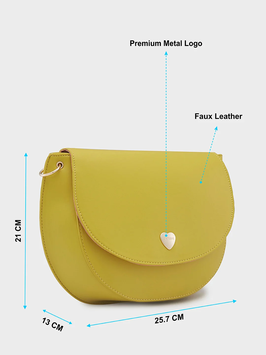 Caprese Ava Large Lime Crossbody Bag - Image 7