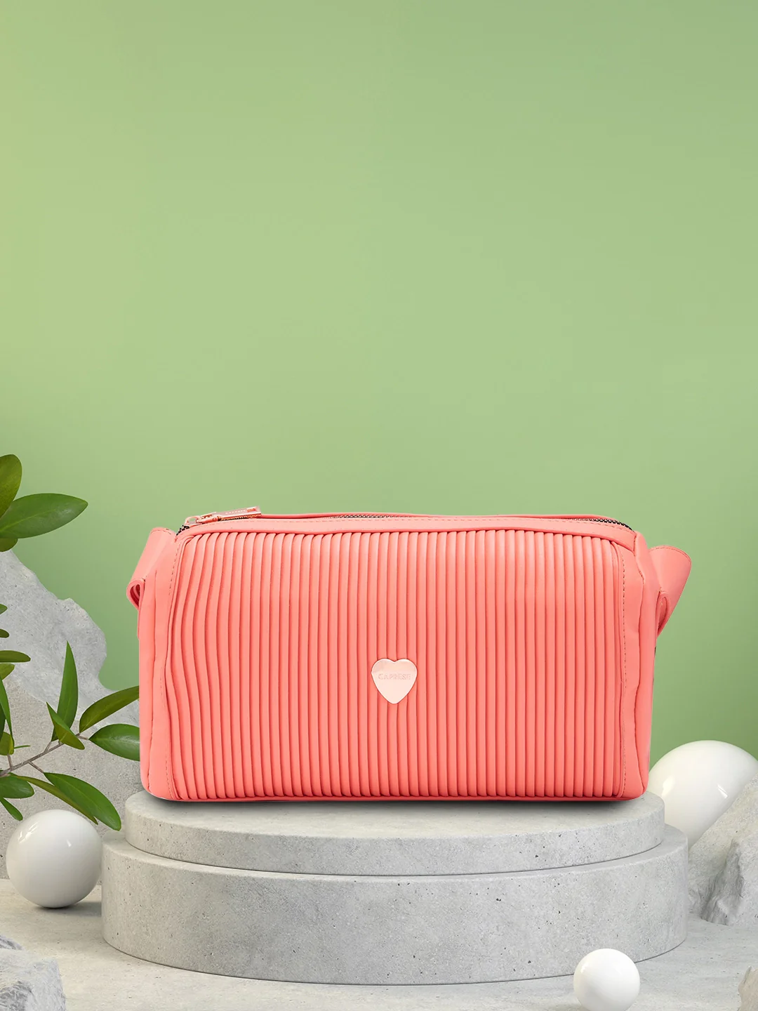 Caprese Ava Medium Coral Sling Bag - Image 3