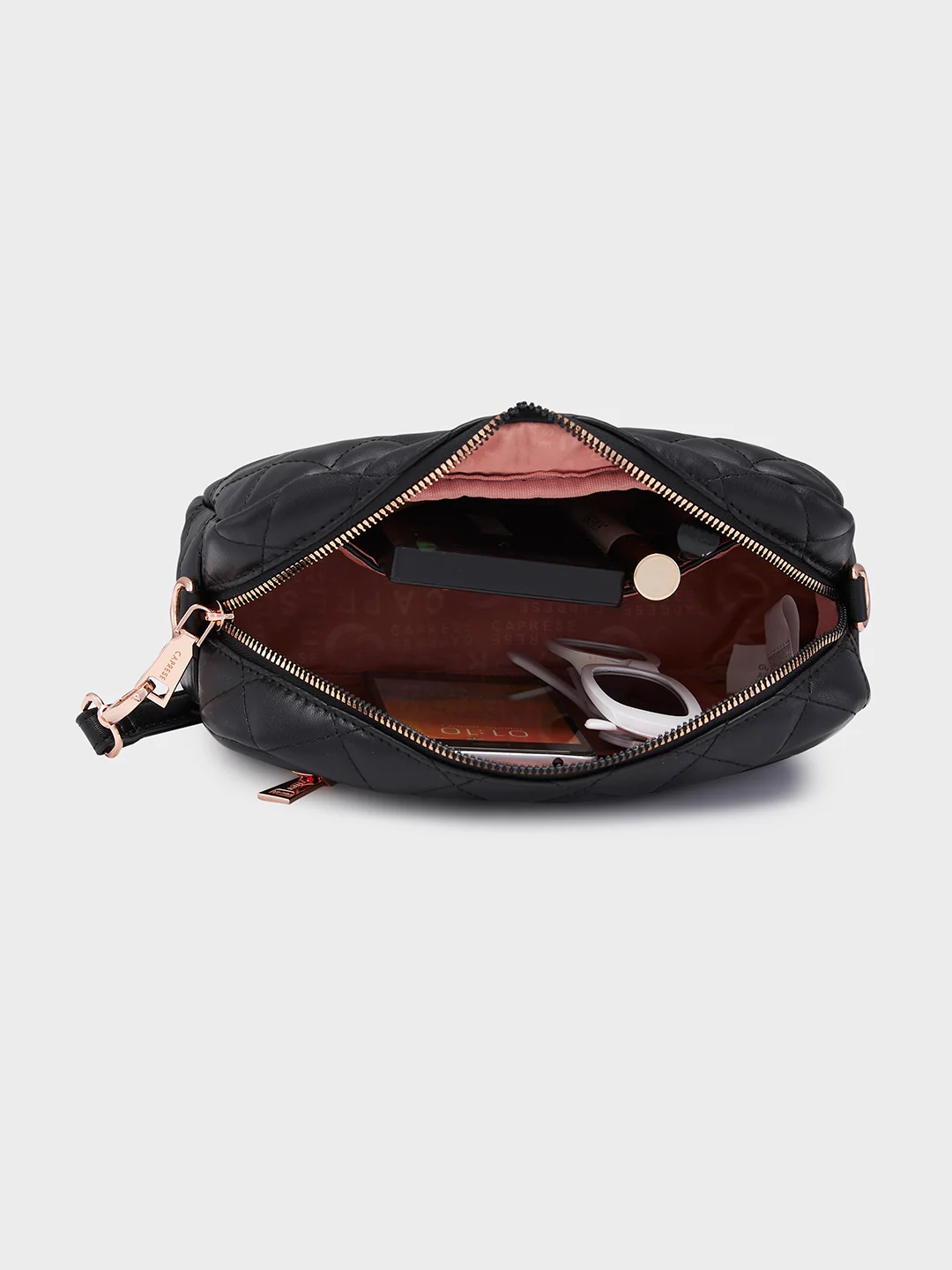 Caprese Ava Small Black Sling Bag - Image 9