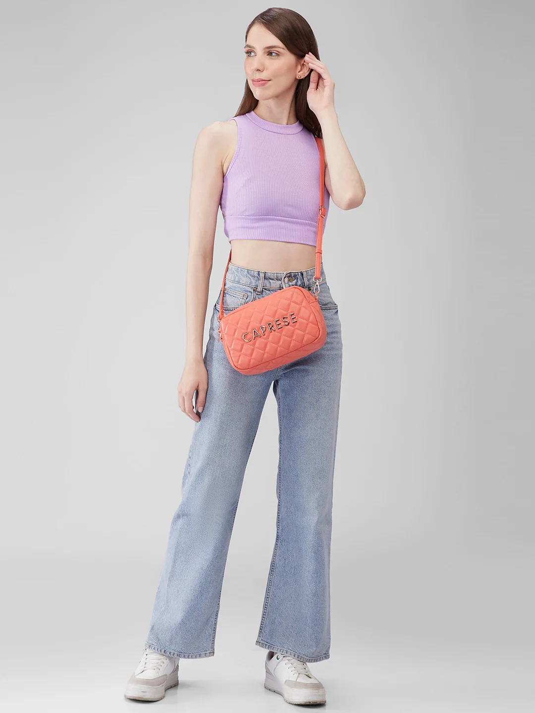Caprese Ava Small Coral Sling Bag - Image 2